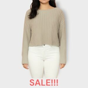 International Concepts, NWT, Stretchy, Waffle-Knit Shirt,Beige,Size Petite Large